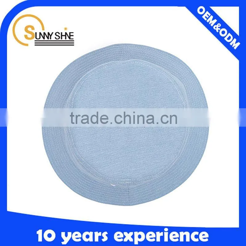 custom cotton plain blank light blue sky bucket hats wholesale