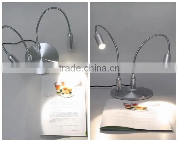 China Alibaba express of the LED desk lamp with dual-bulb holder