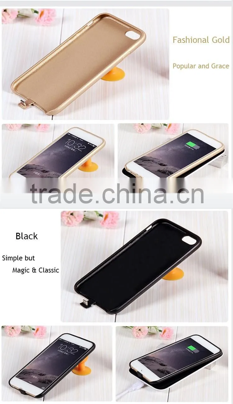 For iphone leather case cover wireless charger recevier case for iphone 6 6s 6plus