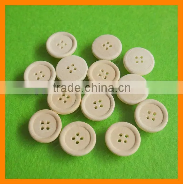 2.2cm Round Shape 4 Holes Wood Button