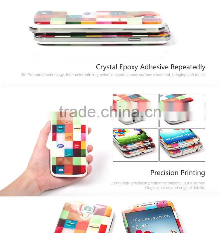 Newest Colorful design 3D Vinyl Epoxy Skin for samsung s4