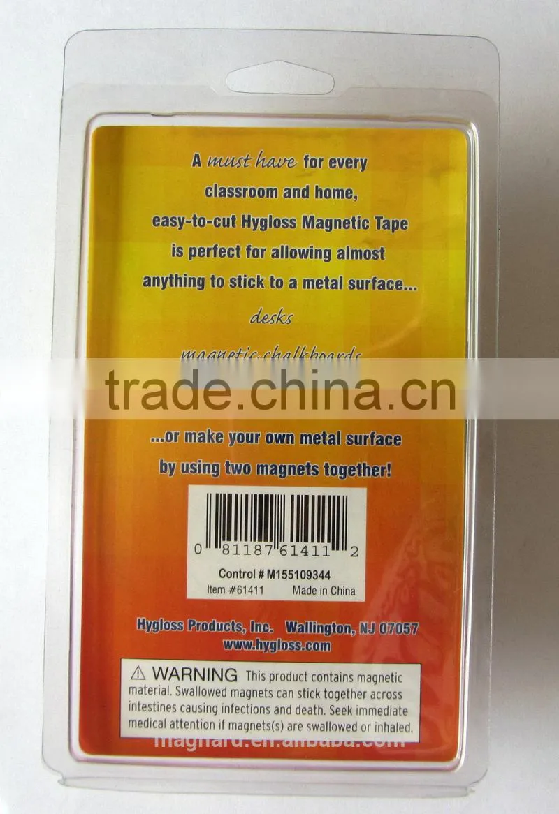 2015 China hot wholesale flexible rubber self adhesive magnetic tape roll