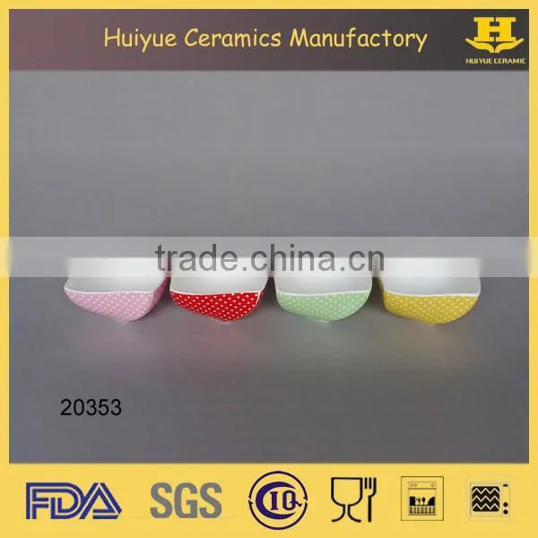 ceramic decal printing snack dish