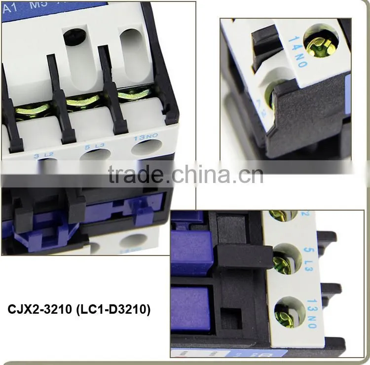 LC1-D32 types of electric ac contactor 220V 3P 3 NO 3 NC contactor