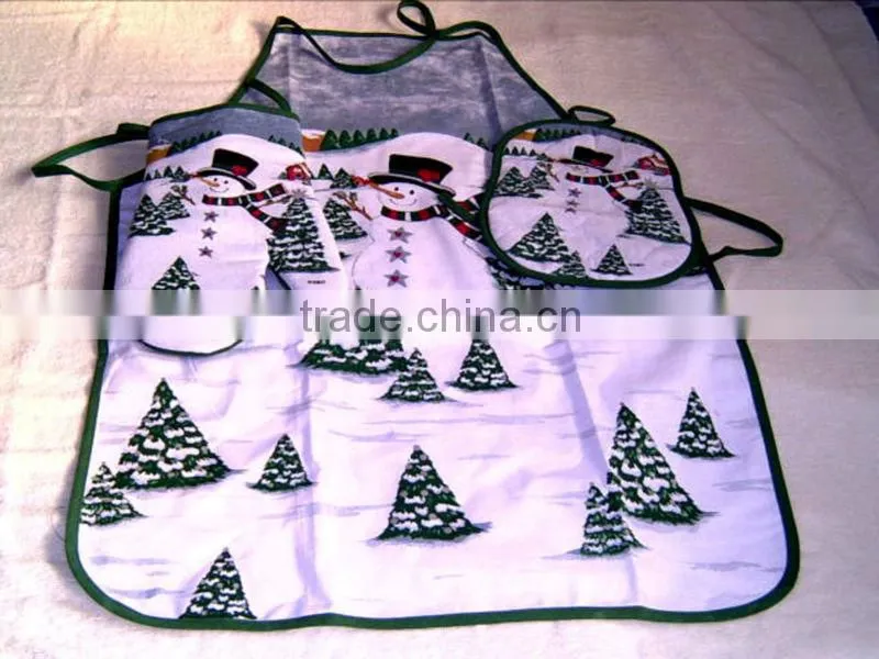 Kitchen apron set,cotton apron set for home using-33