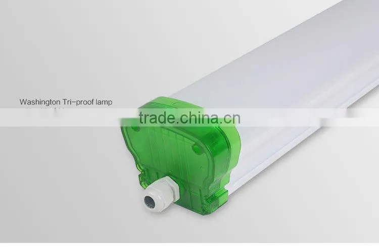 Microwave motion sensor >100LM/W parking lot IP66 Led TRI-PROOF linear light replacement solution