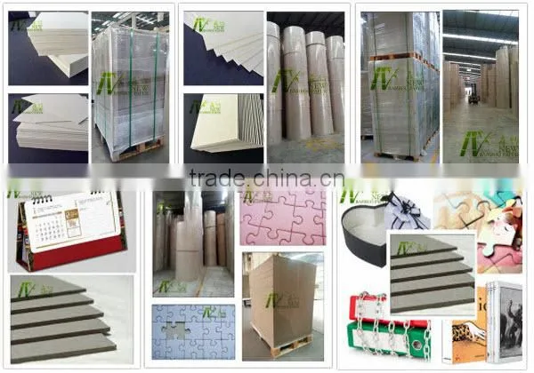 SGS thick paper dongguan double side gray board 300gsm