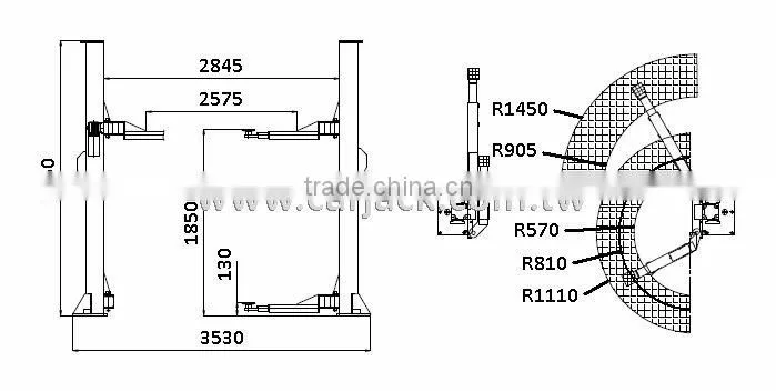 Baseplate 2 Post Vehicle Lifts