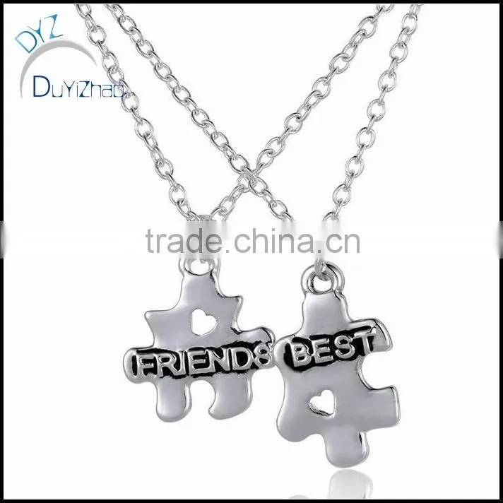 Fashion jewelry best friend forever pendant designs