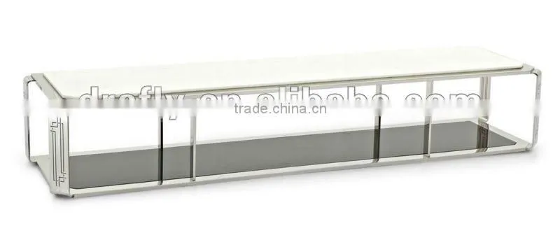 Glass TV cabinet with drawers