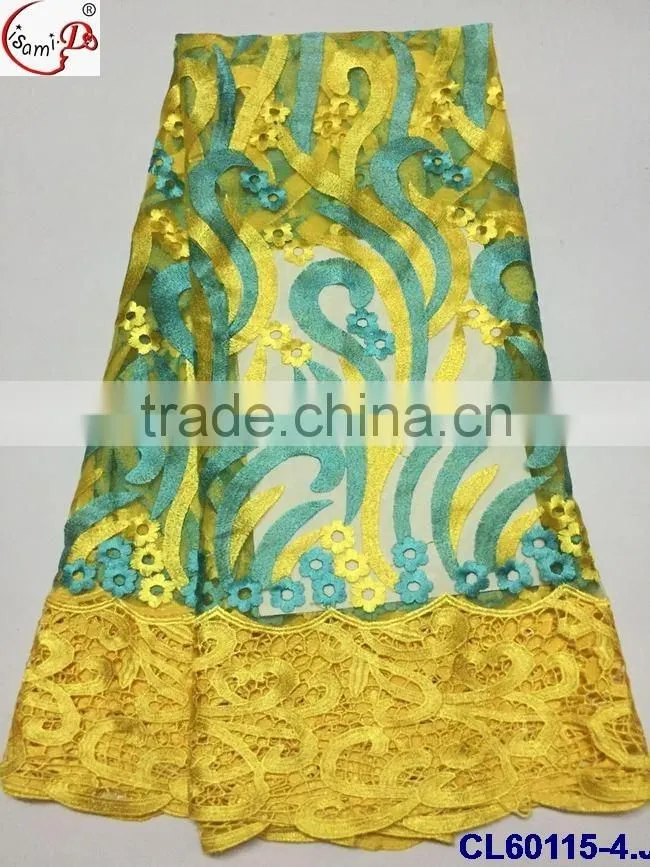 stones&pearl french lace cl60116 with ployeaster material fashionable design for African ladies