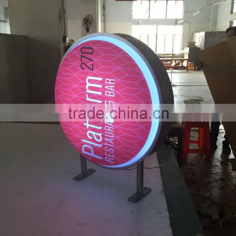 Outdoor Led Backlit Circular Light Box