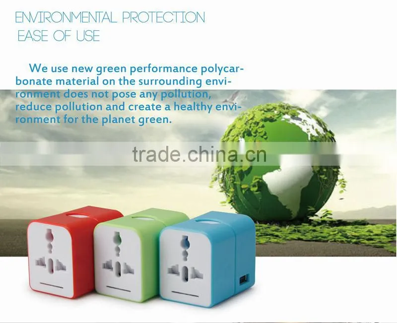 Universal Travel Adapter with USB Port Charger