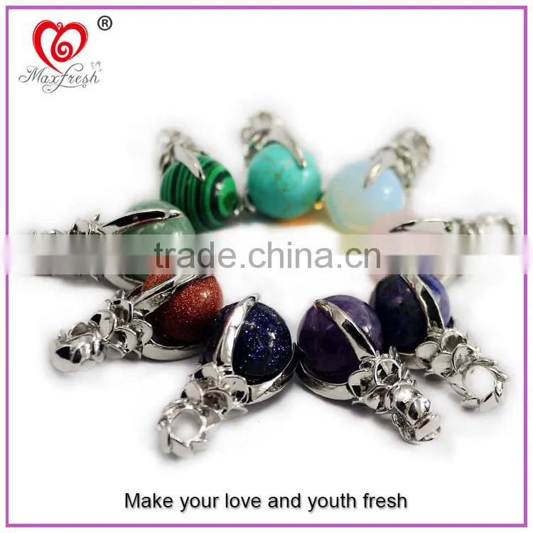 New Fashion Wholesale Druzy Quartz Tiger Eye Agate Amethyst Opal Gemstone Pendant Beads Mixed Gemstone Pendant 2015