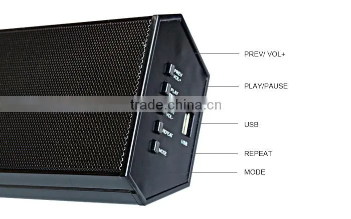 Factory price manufacture slim ABS home theatre system soundbar with fm radio