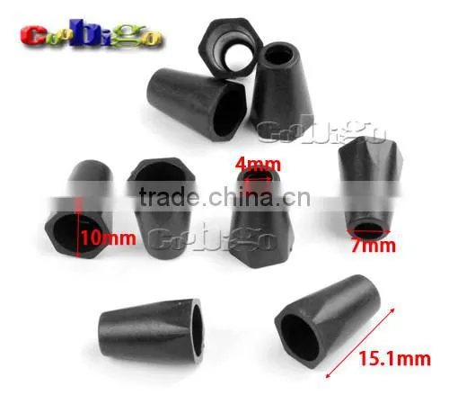 5/32"(4mm) Hole Bell Stopper Plastic Cord Ends For Sportwear Paracord Rope Accessories#FLS173-B