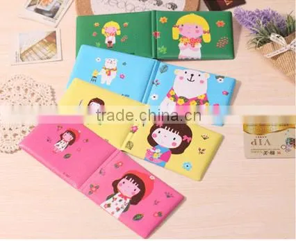 Promotion cheap plastic gift lovely flower print card holder made in china