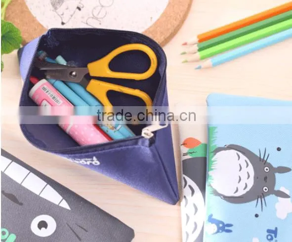 Professional cute cartoon print pencil case made in china