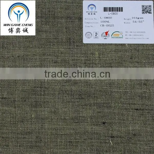 Wholesales 100% linen dyed fabric for garment