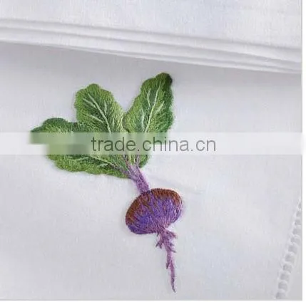 hand embroidery napkin ,hemstitch napkin,linen napkin,table napkin