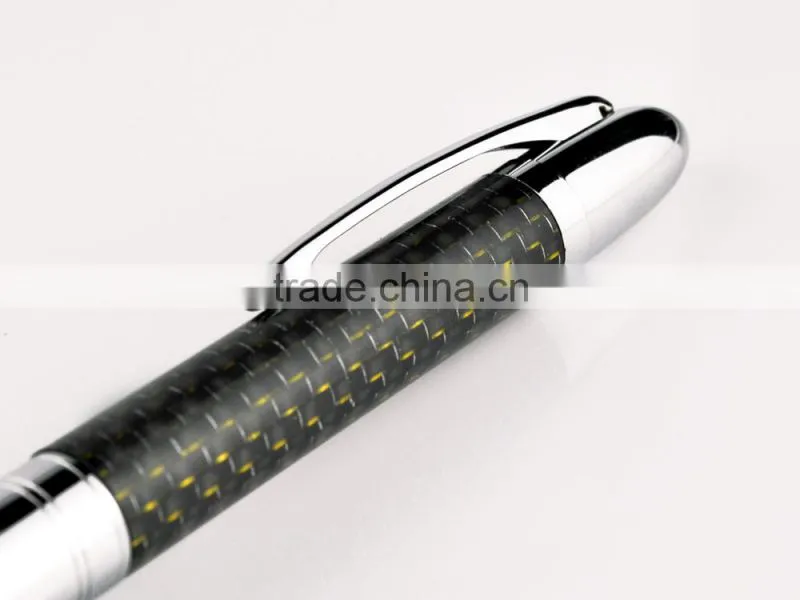 Luxury carbon fiber designed Featured roller pen with metal pen