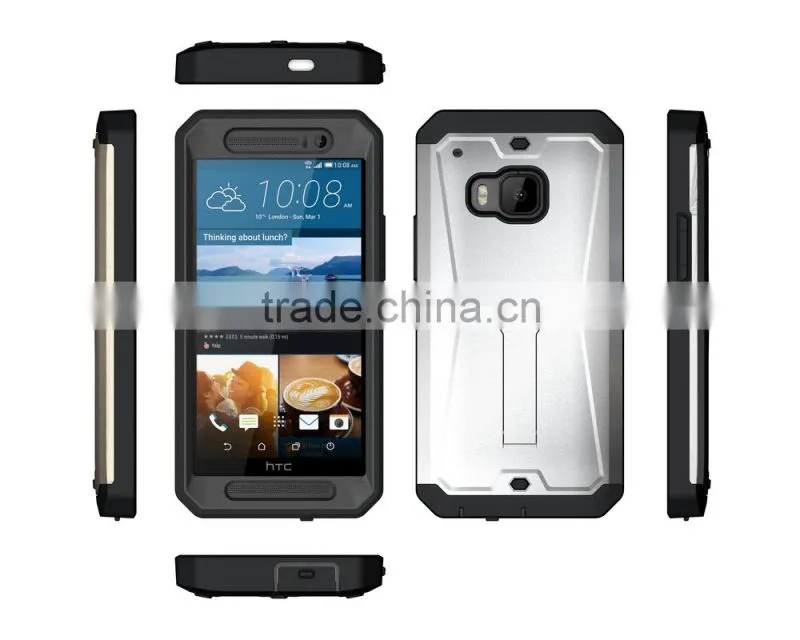 3 in 1 hybrid defender combo case for with Stand for HTC ONE M9