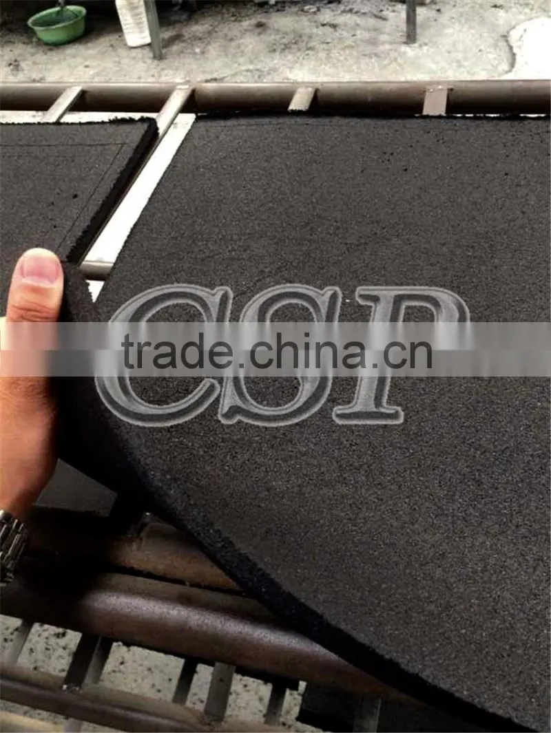 Excellent elasticity cheap gym black rubber mat price