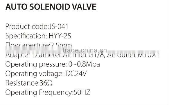 JS Auto Solenoid Valves