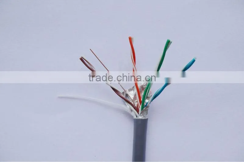 shield cat5e stp rj45 male connector with cable