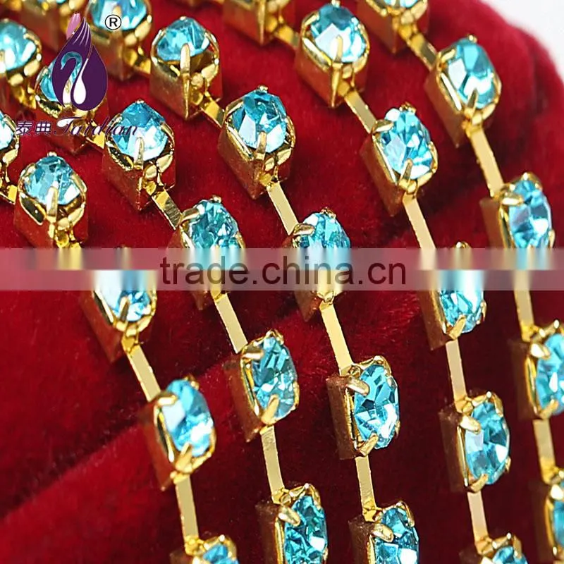 ss10 2.7-2.8mm silver Single row Rhinestone cup chain for Bags,Shoes,Garment Decoration