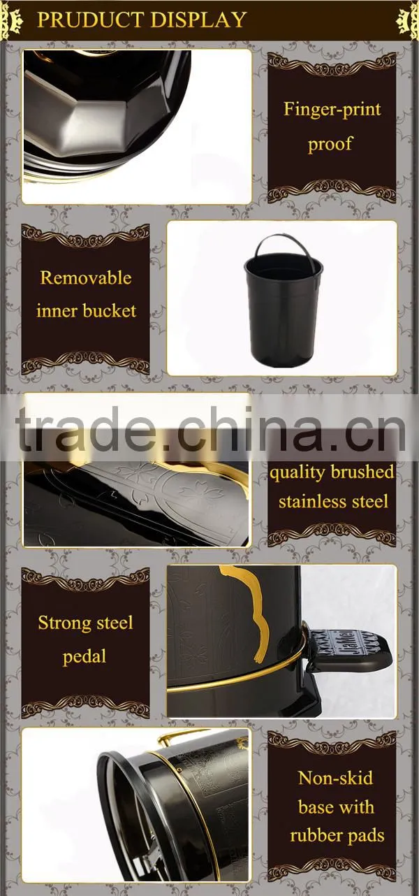 10L purple trash cans