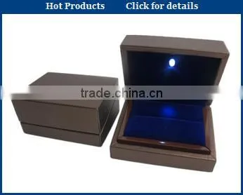 unique design pu leather ring box,black ring box
