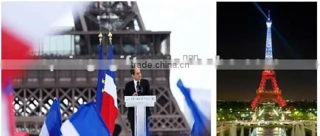 promotional gift colourful france flag design paris eiffel Tower model