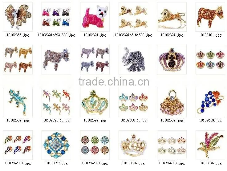 many styles! christmas animal metal brooch for girls