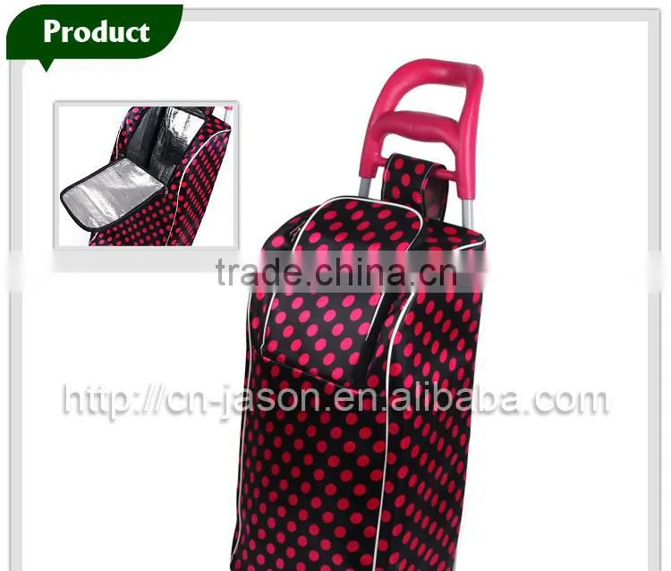 Pooyo satin shopping trolley cooler bag A2F-01