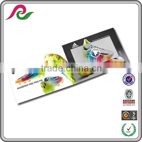 A5 size 7'' TFT screen greeting card video, LCD Business gift card