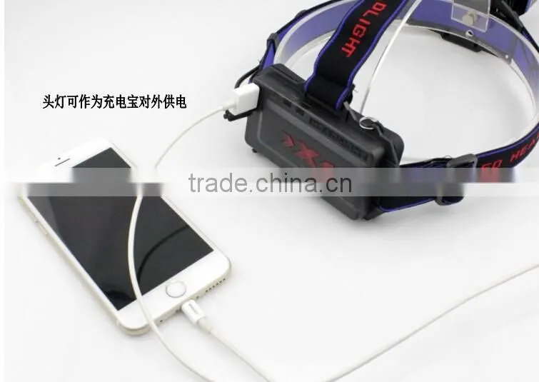 IP65 IP Rating and LED Light Source rechargeable led headlamp
