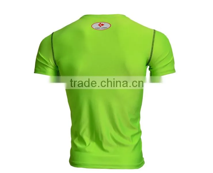 Men's Compression Tights T Shirt Running Bicycle Fitness tees Outdoor Moisture Wicking Quick-drying T-shirt