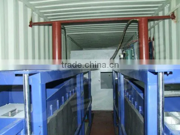 Containerized ice machine for automatic block ice machine