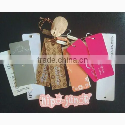 China Printing clothing folded hang tag