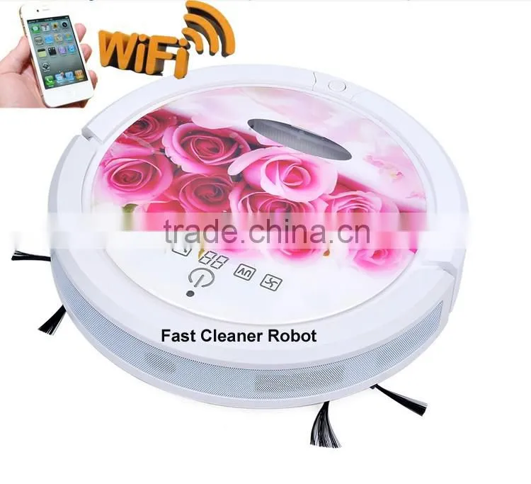 Newest WIFI smartphone App control wet and dry mopping robot tolmuimeja / hoover vacuum cleaner