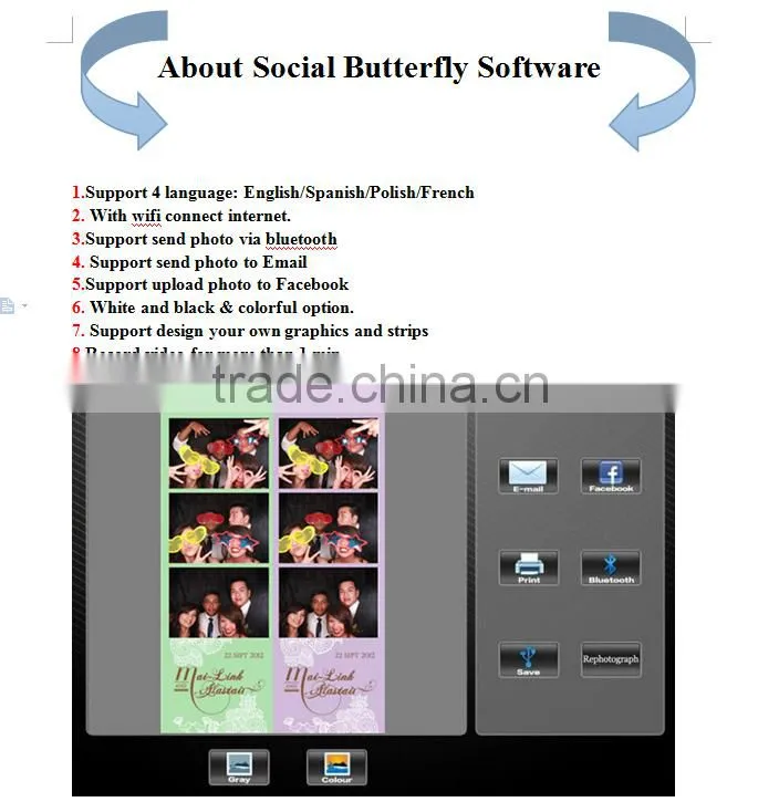 led wedding photo booth/wedding photo enclosure/led photobooth for weddings