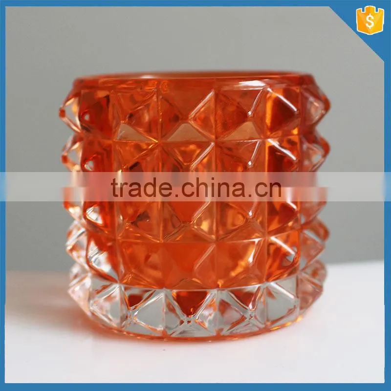 Sprayed Coloured candle container with lid