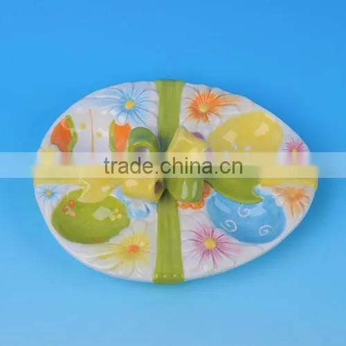 2016 New arrival ceramic egg plate