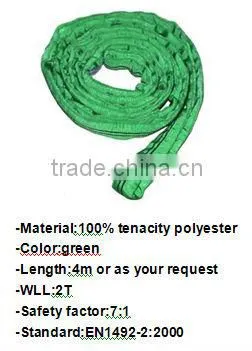 hot sale manufactory polyester webbing sling/cargo web/lifting strap 5T