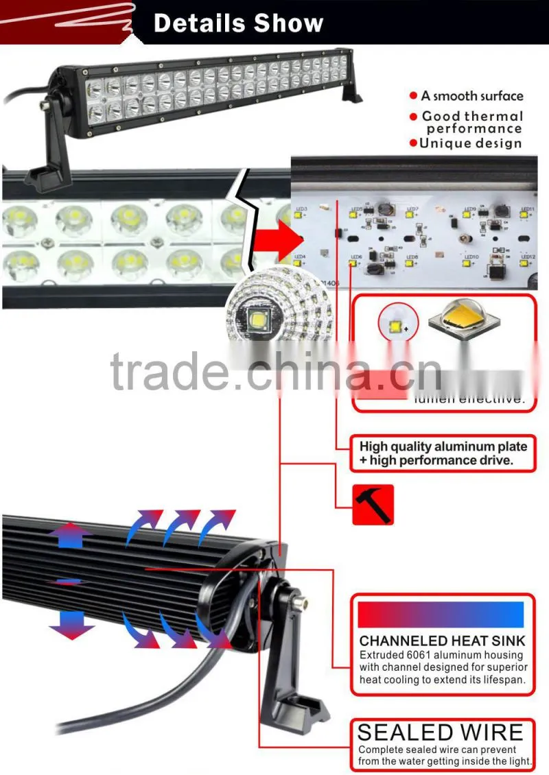 Good quality flood spot beam 6000k led bar headlights