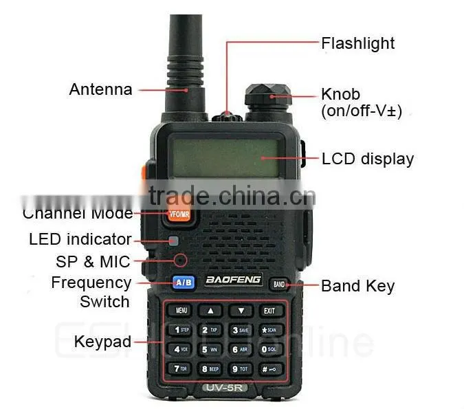 5w baofeng uv-5r dual band yaesu radio transceivers