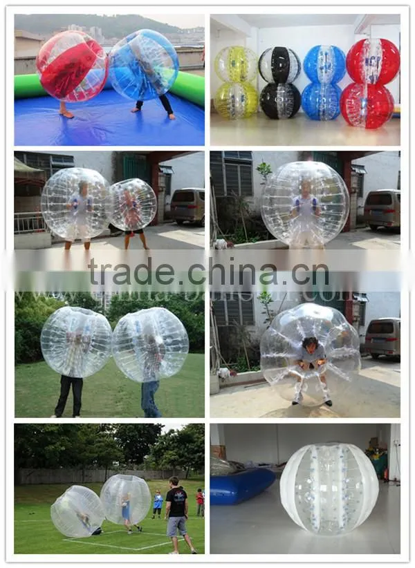 football inflatable body belly bumper ball, bump zorb ball, bump jumping ball