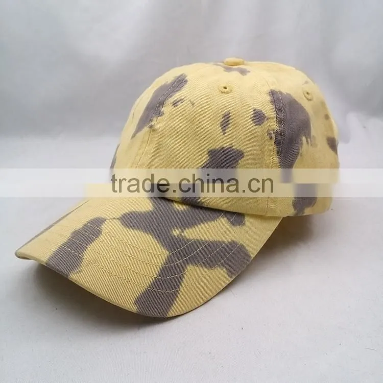 Wholesale custom yellow baseball caps unisex blank scrawl baseball caps