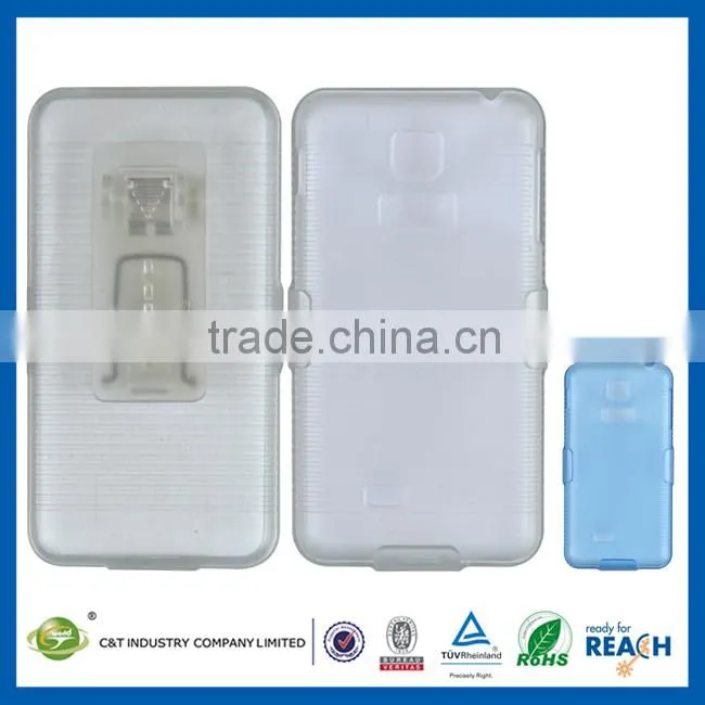 C&T Purple Hard Soft Gel Dual Layer Holster Cover Case for LG Escape P870